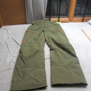 Flylow IQ Snow Pants Men Green XL NeoShell Waterproof Snowboard Ski Winter 34x33